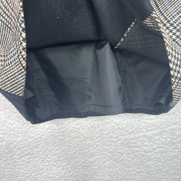 J. McLaughlin Plaid Wool Cashmere Shift Dress Women’s 8 Black Gray Lined Career - Picture 4 of 12